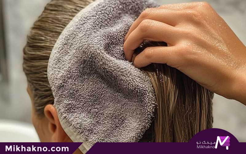 دلایل آسیب رنگ مو به حوله